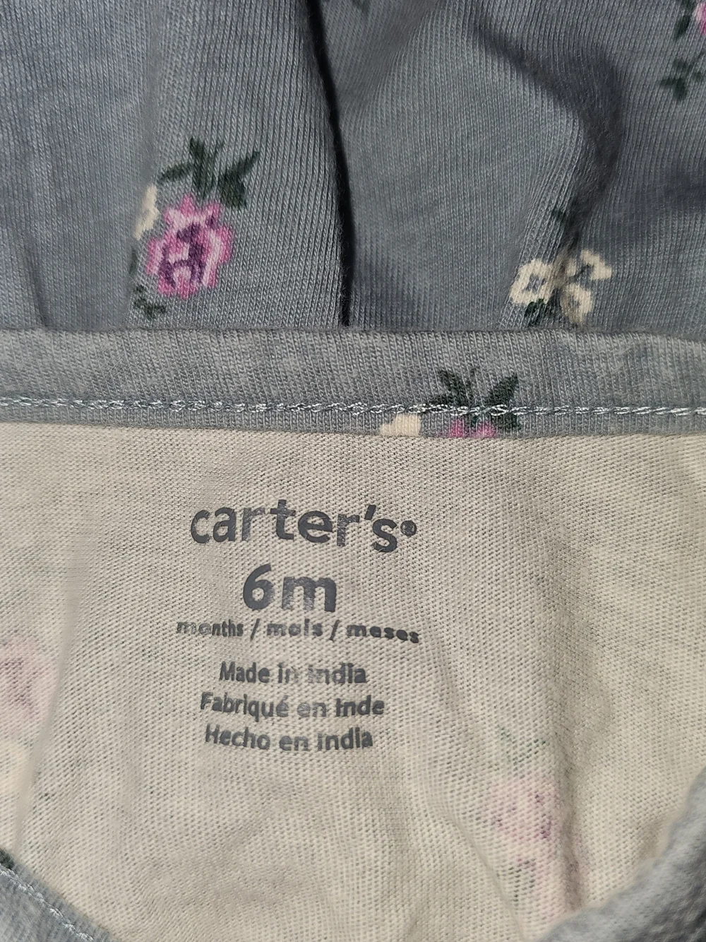 Carter's Green Floral Tunic & Gray Jogger Set